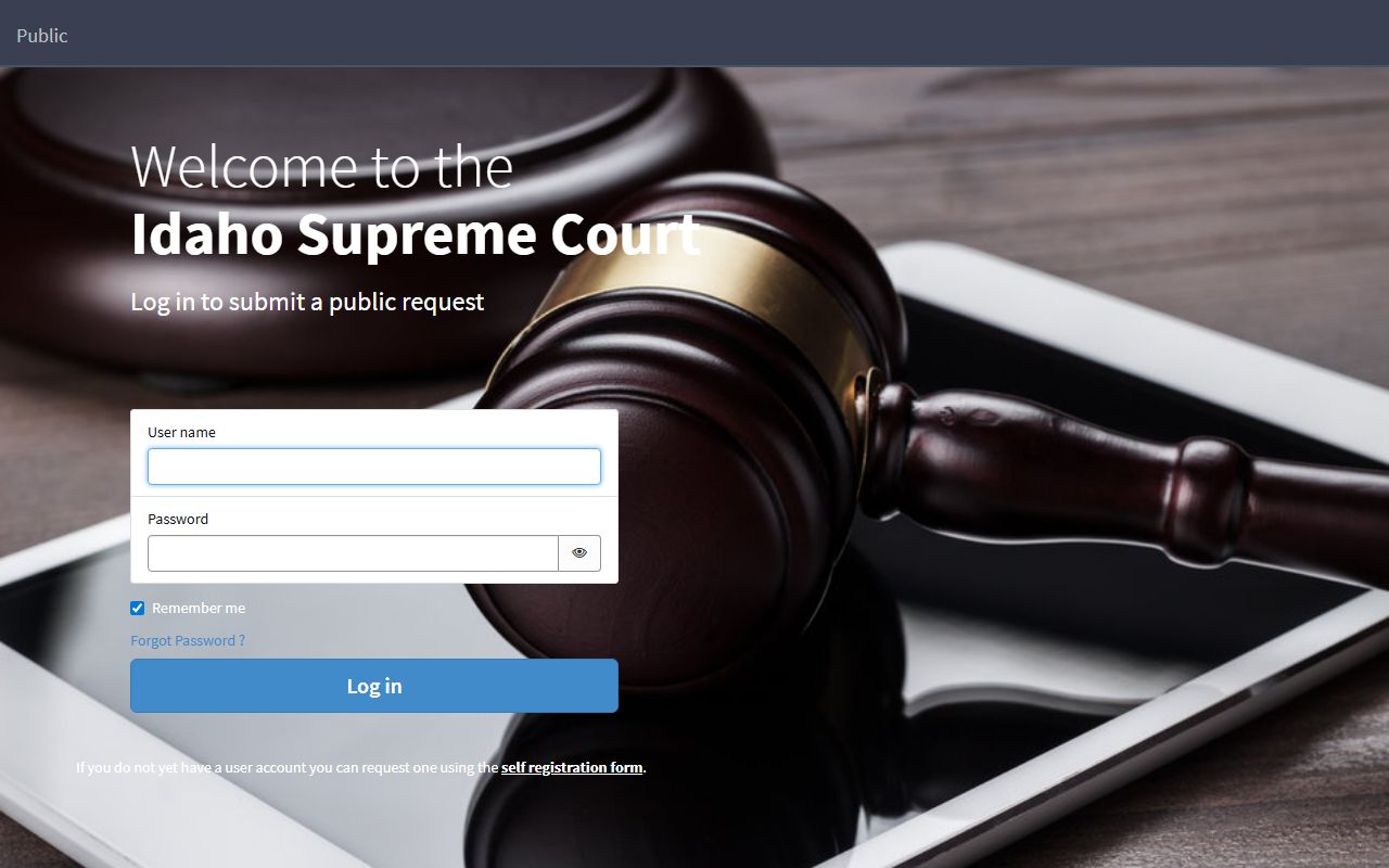 Gem County court records party verification access through Idaho courts