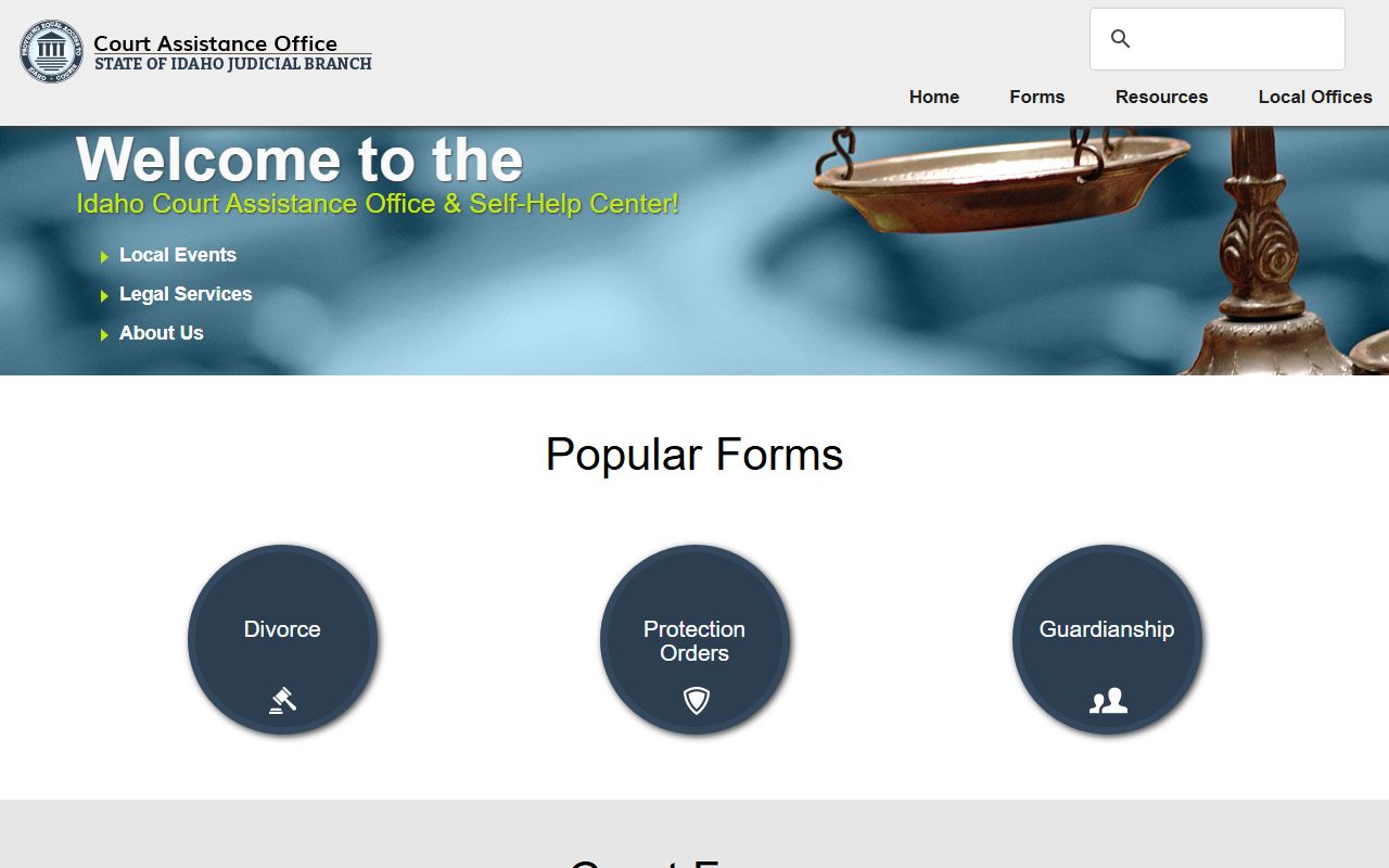 Gem County probate records Idaho Court Assistance Office forms